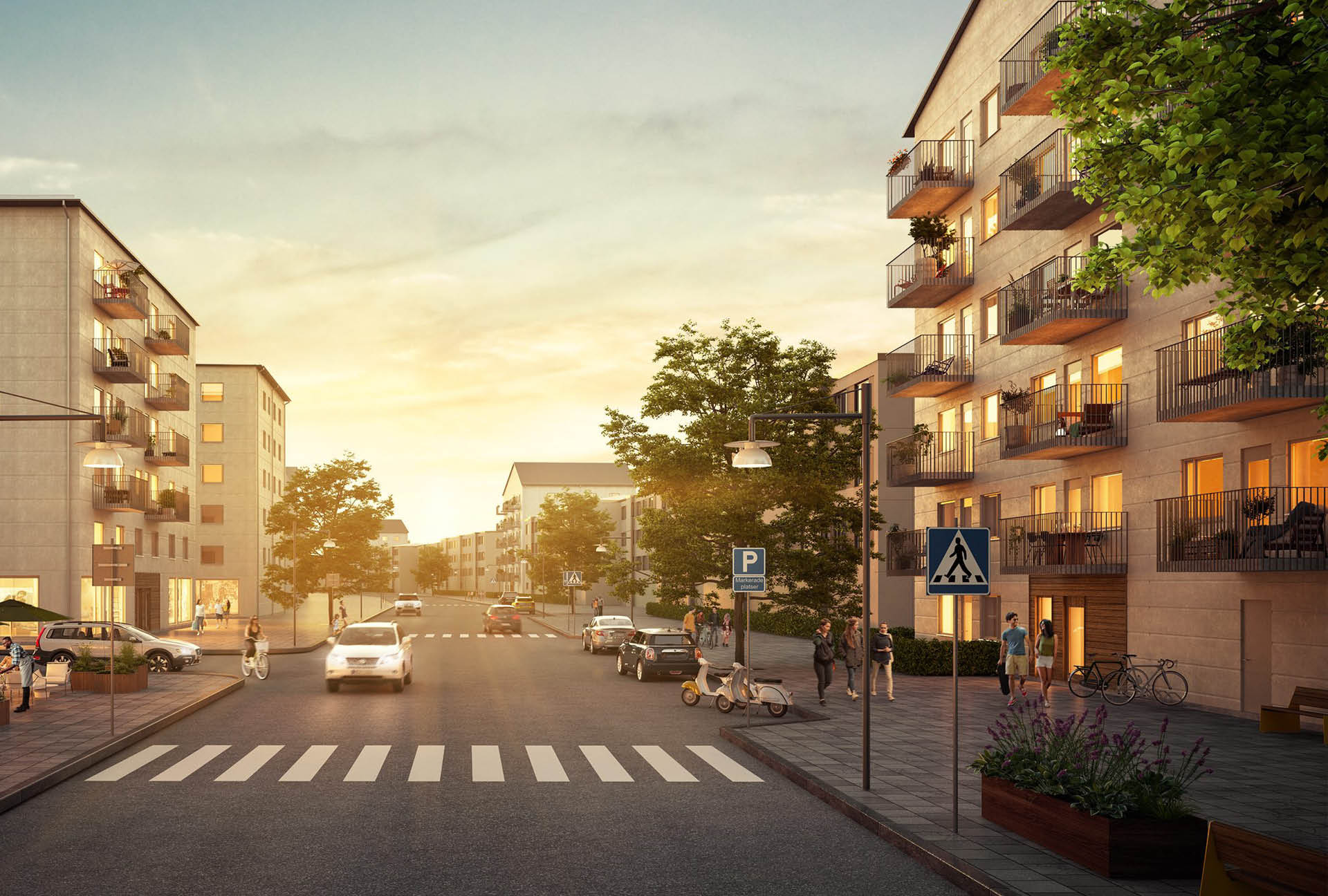 Långströmsallén innebär att huvudgatan flyttas närmare husen och möjliggör för en ny stadsgata och framtida byggnationer.