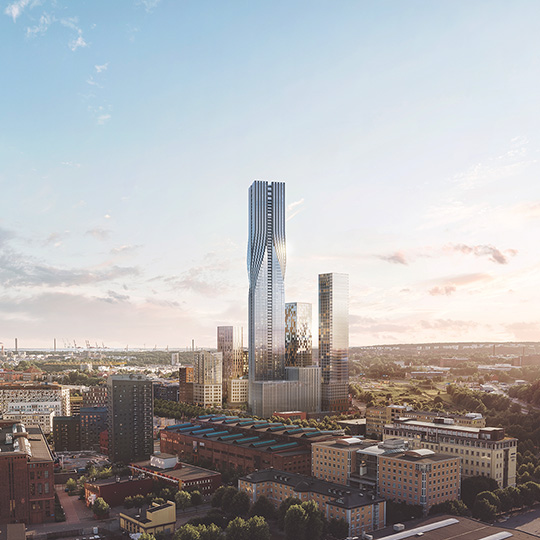 Exklusiv nyproduktion i Göteborg. Sveriges högsta byggnad - Karlatornet. Det är numera en självklar del av Göteborgs siluett.
