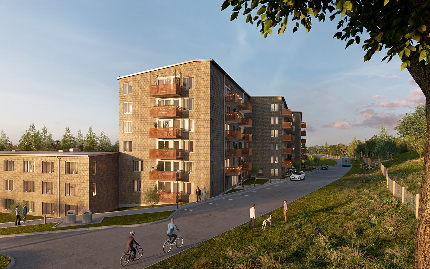 Naturstigen, nybyggda lägenheter i Alingsås
